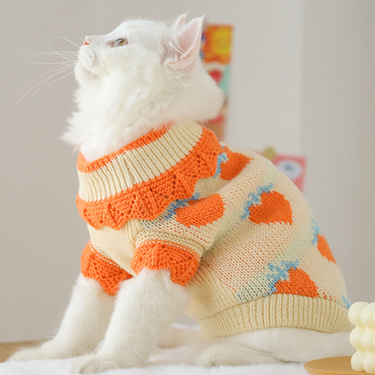 Cozy Autumn Knit Cat Sweater – Soft Acrylic Fall Jumper