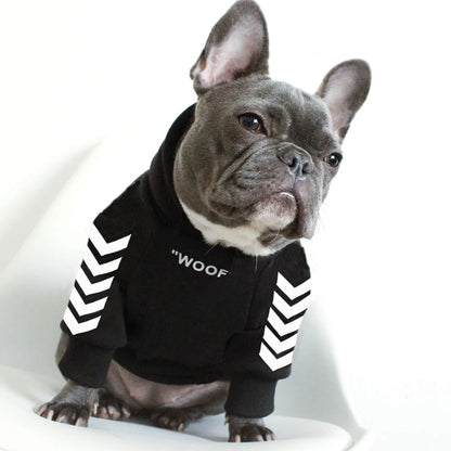 Winter Dog Hoodie with Hood – Warm, Stylish & Comfortable (“WOOF” Design)