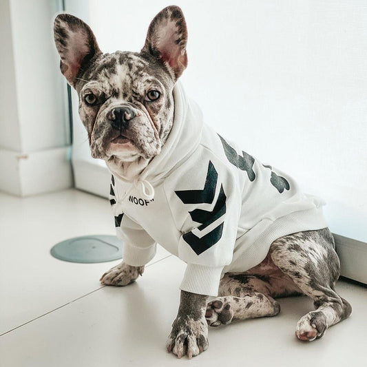 Winter Dog Hoodie with Hood – Warm, Stylish & Comfortable (“WOOF” Design)
