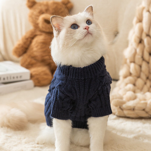 Furovia™ Cozy Knit Anti-Lint Cat Sweater – Soft Warmwear for Autumn & Winter