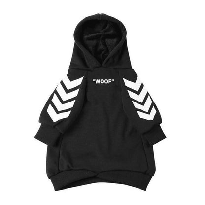 Winter Dog Hoodie with Hood – Warm, Stylish & Comfortable (“WOOF” Design)