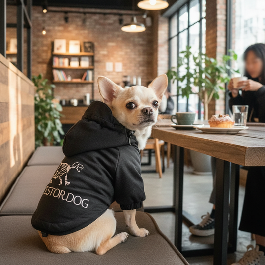 Chihuahua in Skeleton Hoodie
