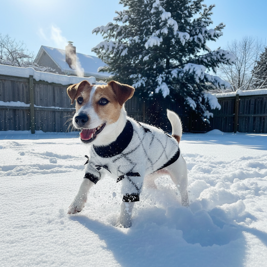 Jack Russell Terrier - Playing in Snow